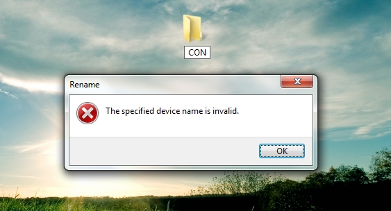 ทำไมคุณไม่สามารถตั้งชื่อโฟลเดอร์ว่า “CON” ในระบบปฏิบัติการ Windows ได้