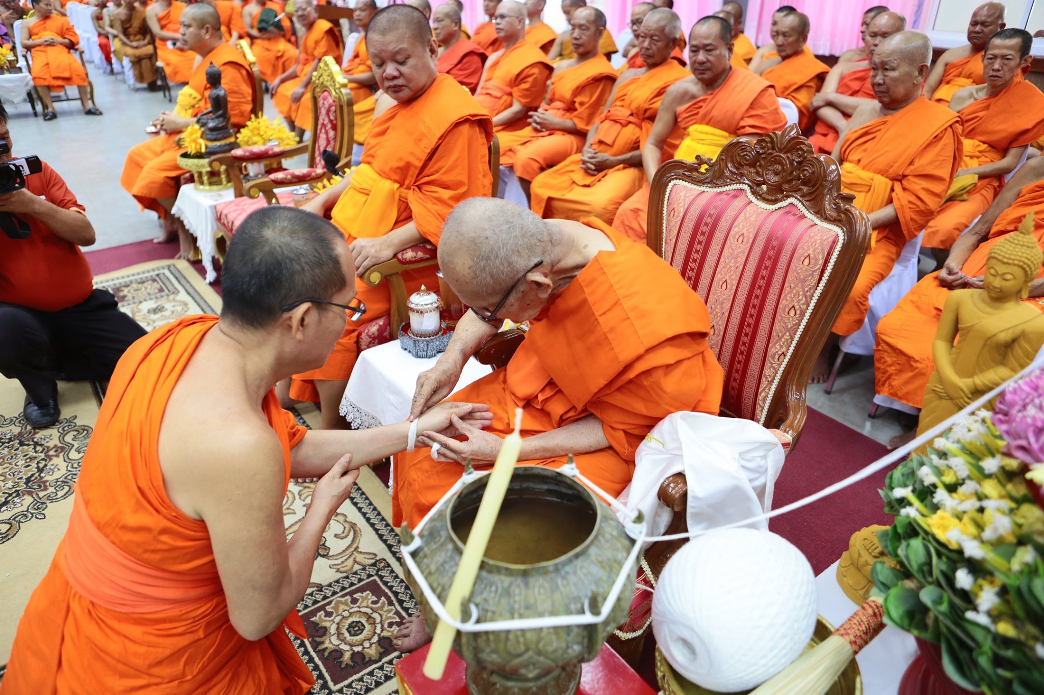 คณะสงฆ์ จ.น่าน จัดพิธีบายศรีทูลขวัญ มุทิตาแด่พระเทพเวที ผู้รักษาการแทนเจ้าคณะภาค 6